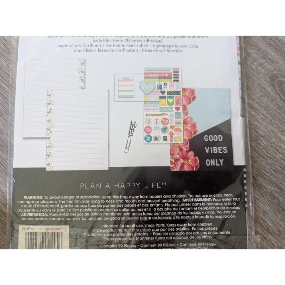Happy‎ Planner Accessories 99 Pieces Stickers Folder Sticky Notes Paper Clip